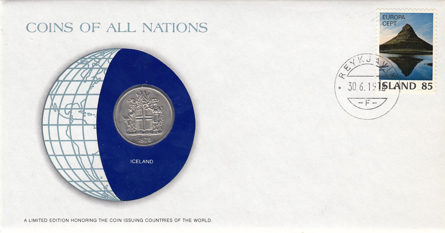 S22-G06-0307 Coins Of All Nations 10 Kronur  1978 KM15   Iceland