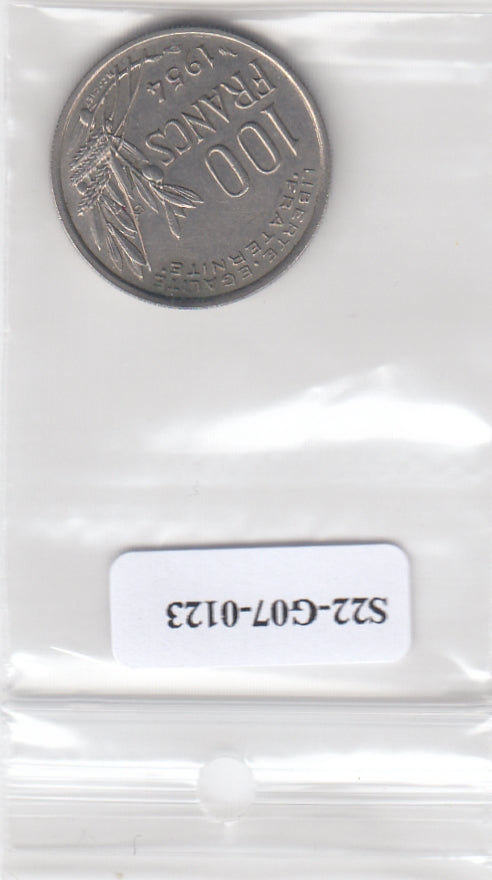 S22-G07-0123 France 100 franc XF 1954 KM919 B