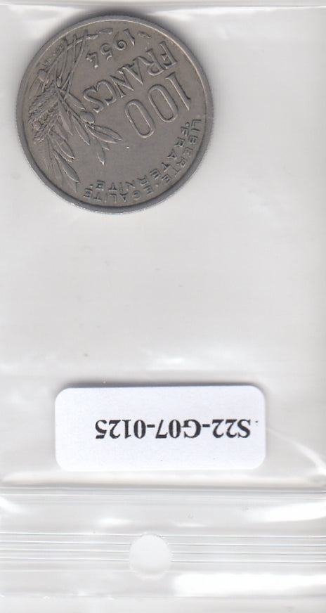 S22-G07-0125 France 100 franc VF 1954 KM919