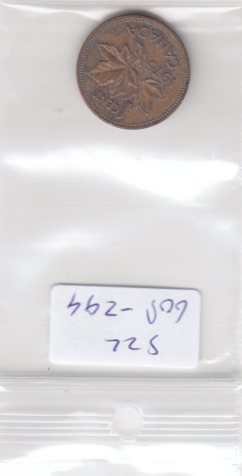 S22-G08-0294 Canada 1 cent VF 1975 KM59
