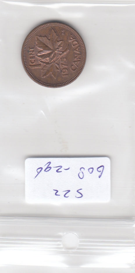 S22-G08-0296 Canada 1 cent VF 1975 KM59
