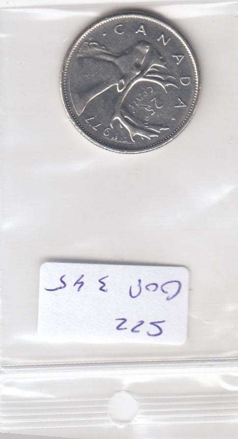 S22-G08-0345 Canada 25 cent XF 1977 KM62b