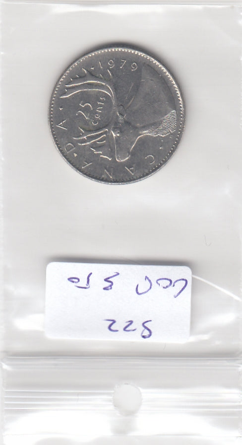 S22-G08-0350 Canada 25 cent XF 1979 KM74