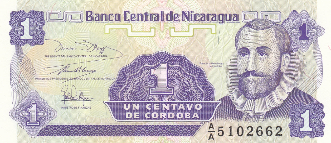 S22-G09-0116 Nicaragua 1 centavo 1991    P167
