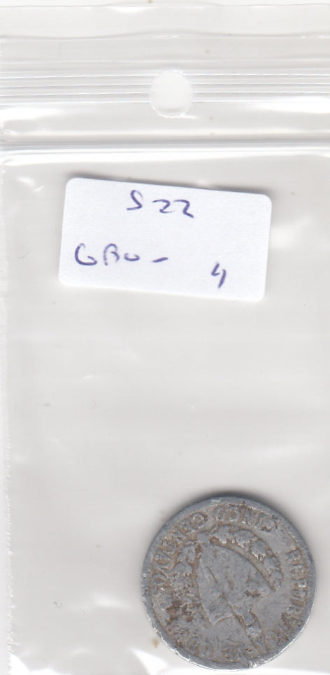 S22-GRO-0004 Cuba 5 centavos 1963  FI- KM34