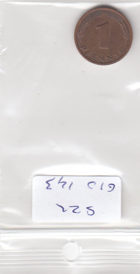 S22-GRO-0143 Duitsland 1 pfennig 1991 G   KM105