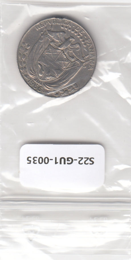 S22-GU1-0035-M02 Panama 1/4 Balboa VF 1966 KM11.2a