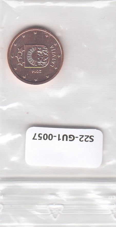 S22-GU1-0057-M08 Latvia 2 Euro Cents UNC 2014 KM151