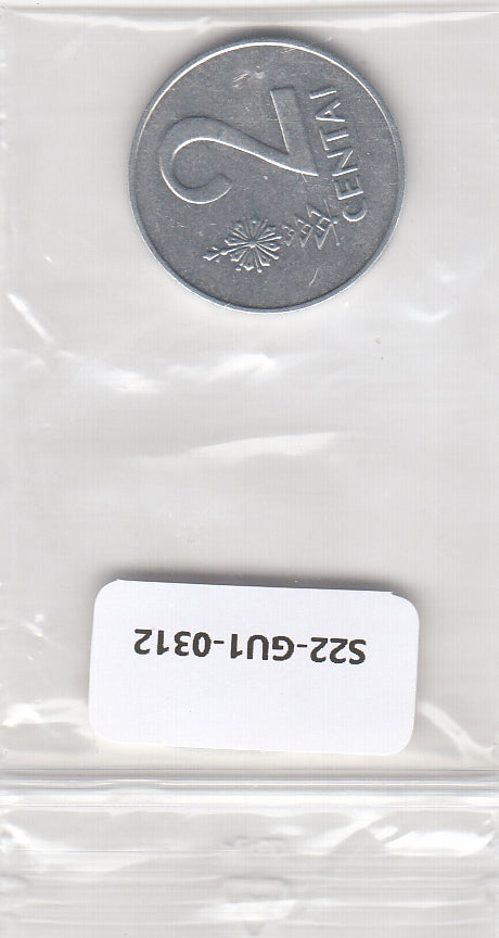 S22-GU1-0312-M03 Lithuania 2 Centai UNC 1991 KM86