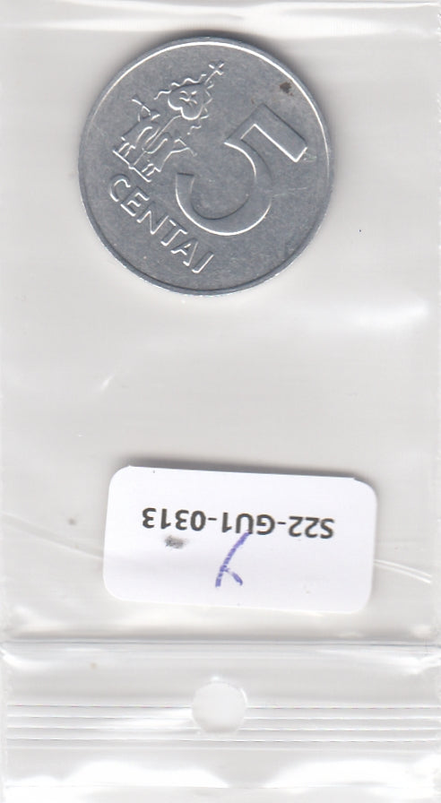 S22-GU1-0313Y-M03 Lithuania 5 Centai XF 1991 KM87