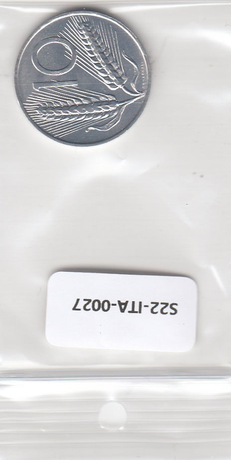 S22-ITA-0027-M143 Italy 10 lire UNC 1979 KM93