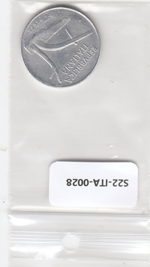 S22-ITA-0028-M41 Italië 10 lire UNC 1975 KM93