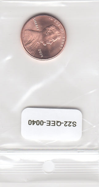 S22-QEE-0040-M38 United States 1 Cent UNC 2024 KM468