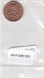 S22-QEE-0197 Canada 1 Cent XF/UNC 1961 KM49