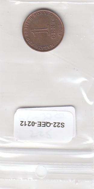 S22-QEE-0212 Malaya and British Borneo 1 Cent XF 1962 KM6