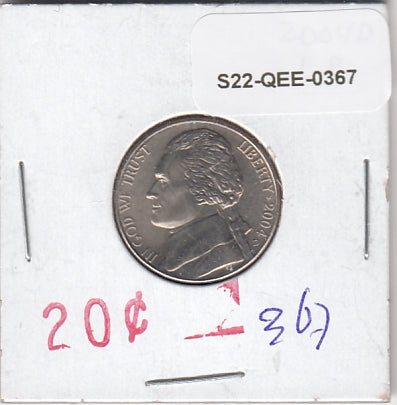 S22-QEE-0367 Verenigde Staten 5 Cent XF/UNC 2004 KM360 D Louisiana Purchase