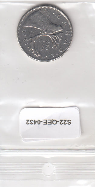 S22-QEE-0432 Canada 25 Cents VF 1978 KM62b