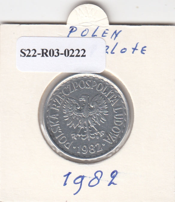 S22-R03-0222 Polen 1 Zloty VF 1982 Y49.1