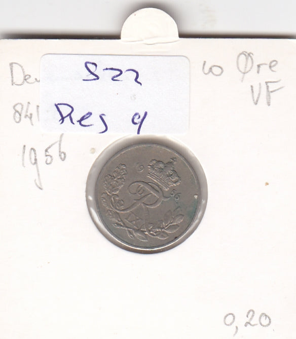 S22-RES-0009 Danmark 10 ore VF 1956 KM841