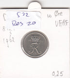 S22-RES-0020 Danmark 10 ore VF 1962 KM849