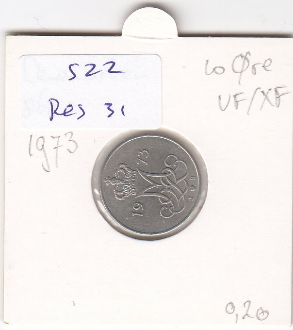 S22-RES-0031 Danmark 10 ore VF 1973 KM860