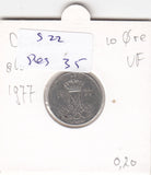 S22-RES-0035 Danmark 10 ore VF 1977 KM860