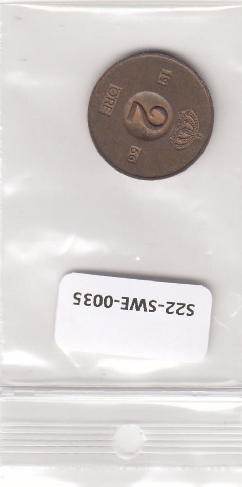 S22-SWE-0035 Sweden 2 ore VF 1966 KM821