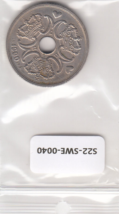 S22-SWE-0040 Denmark 5 Kroner XF 1990 KM859