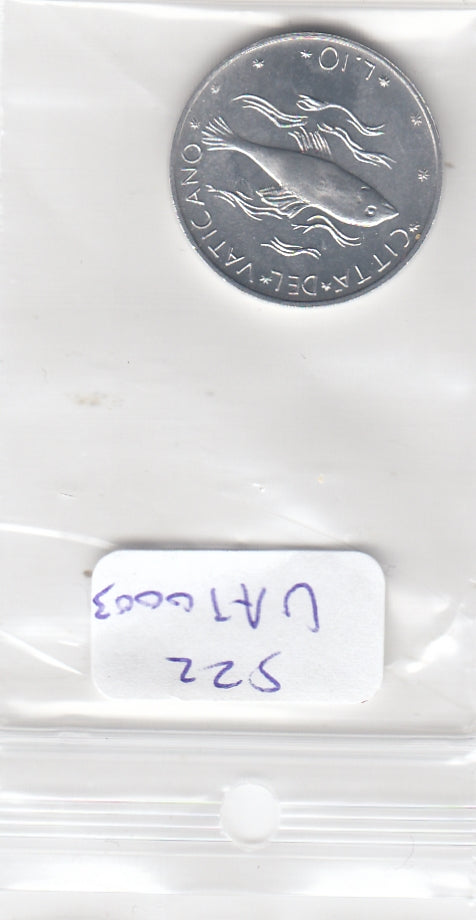 S22-VAT-0003-M02 Vaticaan 10 lire UNC 1971 KM119