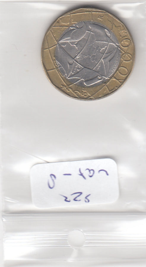 S22-VAT-0008 Italy 1000 lire XF 1998 KM194
