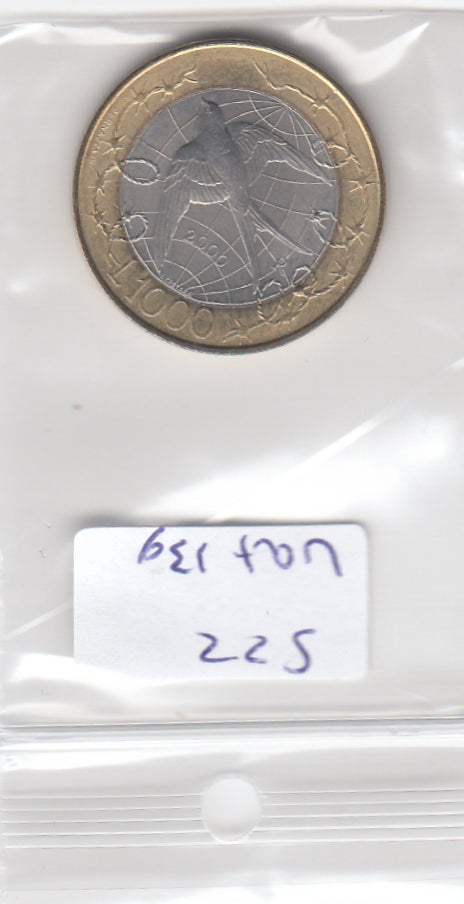 S22-VAT-0139-M02 San marino 1000 Lire UNC 2000 KM405   Liberty