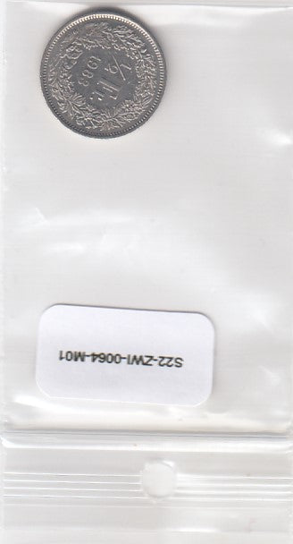 S22-ZWI-0064-M03 Switzerland 1/2 Franc VF+ 1983 KM23a 1