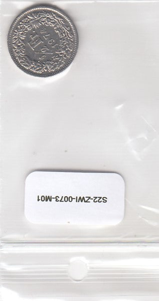 S22-ZWI-0073-M04 Switzerland 1/2 Franc VF 1974 KM23a