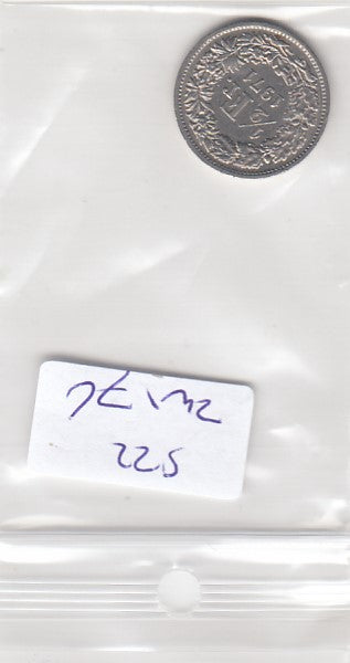 S22-ZWI-0076-M07 Switzerland 1/2 Franc VF 1971 KM23a