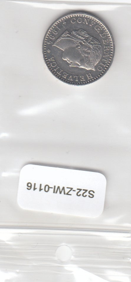 S22-ZWI-0116-M01 Switzerland 20 Rappen XF 1994 KM29a B