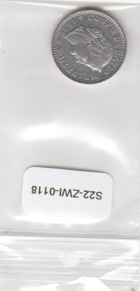 S22-ZWI-0118-M02 Switzerland 20 Rappen XF 1996 KM29a B