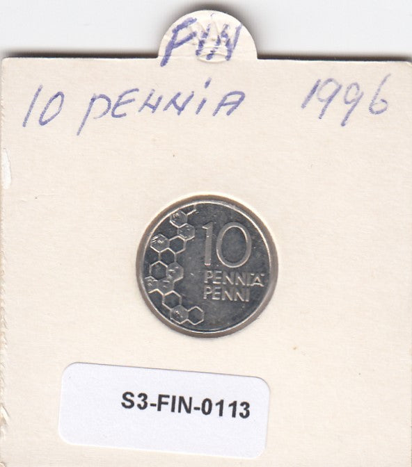 S3-FIN-0113-01 Finland 10 penniä 1996  VF KM# 65