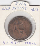 S3-GBR-0129-02 Verenigd Koninkrijk 1 penny 1915  VF KM 810