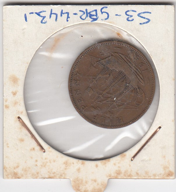 S3-GBR-0443-01 Verenigd Koninkrijk ½ penny 1941  VF KM 844