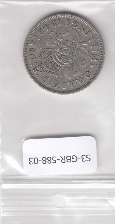 S3-GBR-0588-03 Verenigd Koninkrijk 2 shillings (florin) 1949  VF KM 878