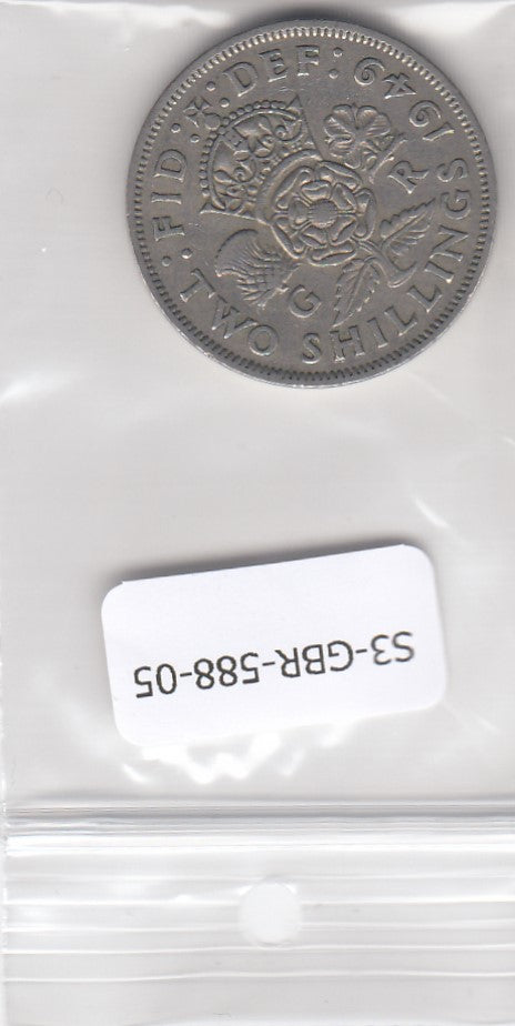 S3-GBR-0589-05 Verenigd Koninkrijk 2 shillings (florin) 1950  VF KM 878