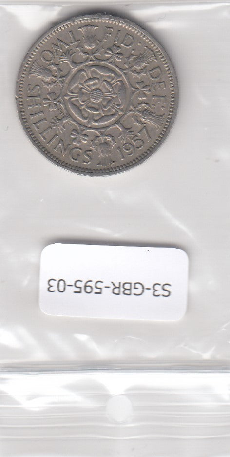S3-GBR-0595-03 Verenigd Koninkrijk 2 shillings (florin) 1957  VF KM 906