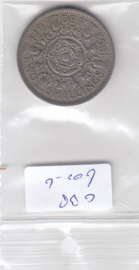S3-GBR-0600-06 Verenigd Koninkrijk 2 shillings (florin) 1962  VF KM 906