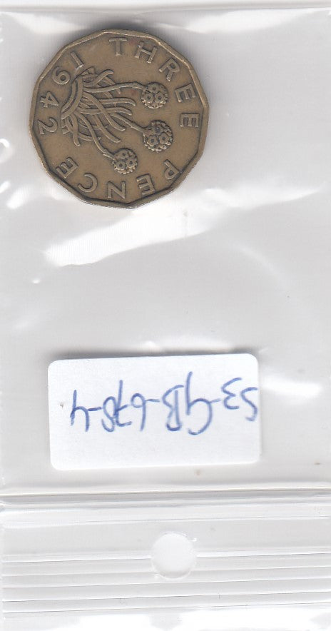 S3-GBR-0678-04 Verenigd Koninkrijk 3 pence 1942  VF KM 849
