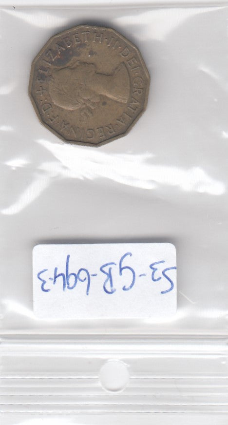 S3-GBR-0694-03 Verenigd Koninkrijk 3 pence 1957  VF KM 900