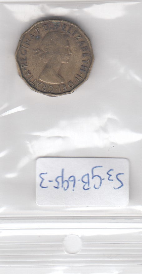 S3-GBR-0695-03 Verenigd Koninkrijk 3 pence 1958  VF KM 900