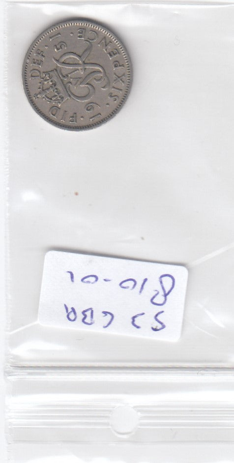 S3-GBR-0810-07 Verenigd Koninkrijk 6 pence 1951  VF KM 875