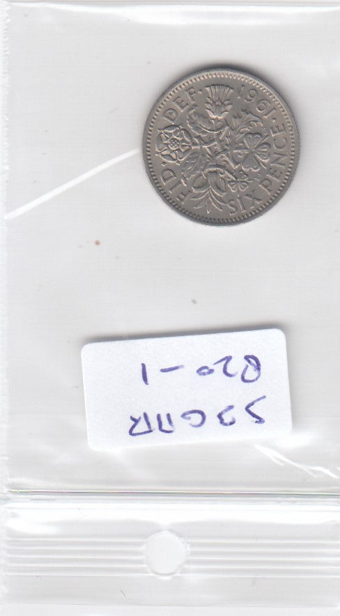 S3-GBR-0820-01 Verenigd Koninkrijk 6 pence 1961  XF KM 903