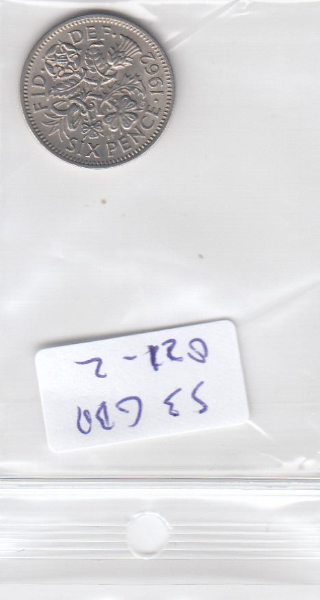 S3-GBR-0821-02 Verenigd Koninkrijk 6 pence 1962  UNC KM 903