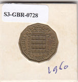 S3-GBR-1728 Verenigd Koninkrijk 3 pence 1960  FI KM# 900